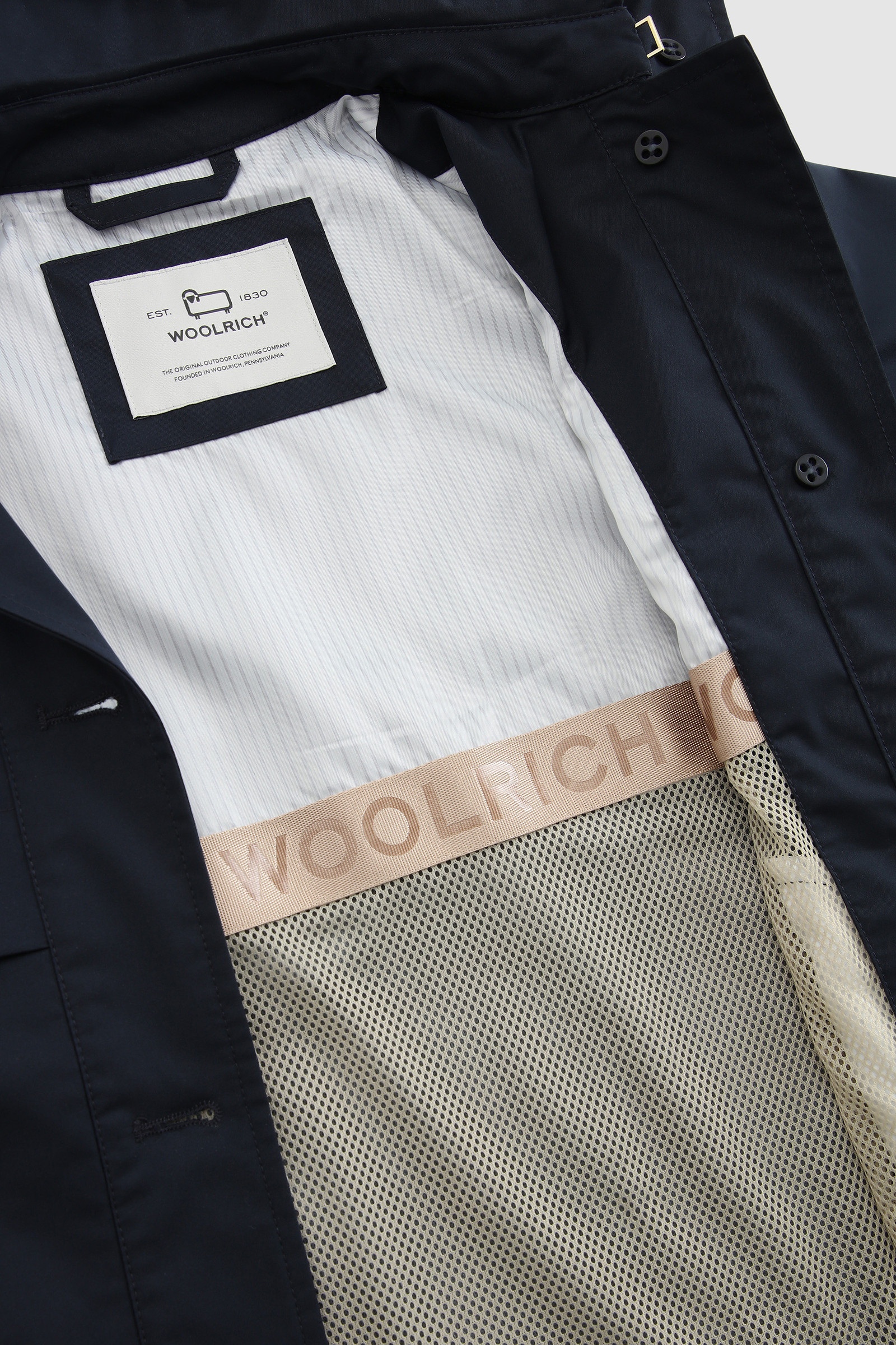 Trench da bambina in Stretch Twill blu photo 7 | Woolrich