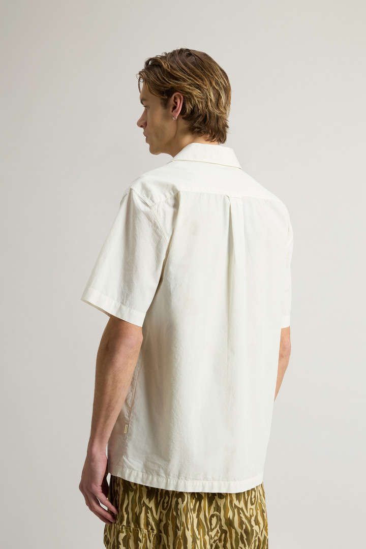 Garment-Dyed Pure Cotton Pima Ripstop Shirt White photo 3 | Woolrich