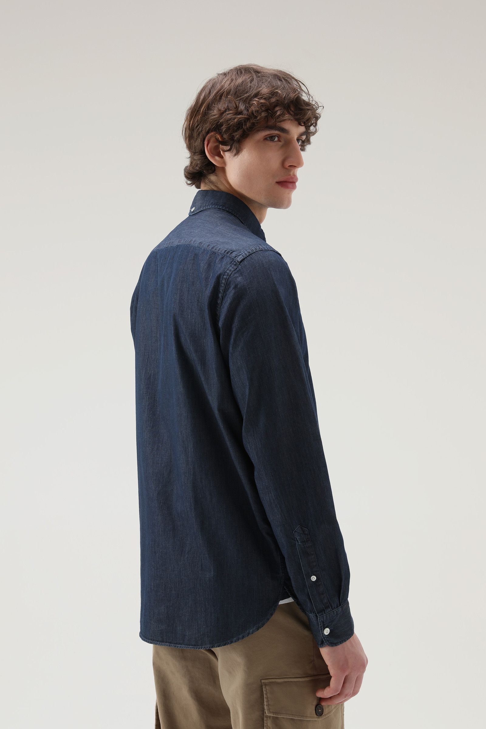Shirt aus reinem Baumwoll-Chambray blau photo 3 | Woolrich