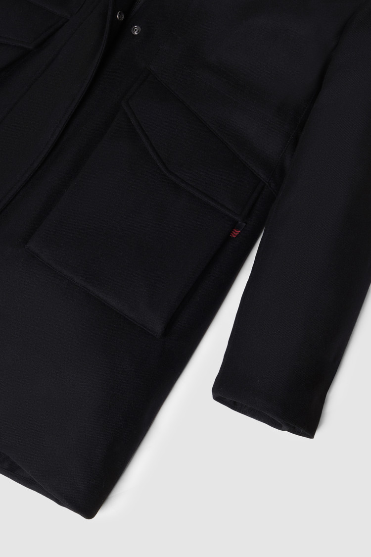 Military Parka aus Premium-Wolle