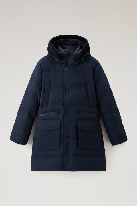 Parka with Detachable Wool Visor Blue photo 2 | Woolrich