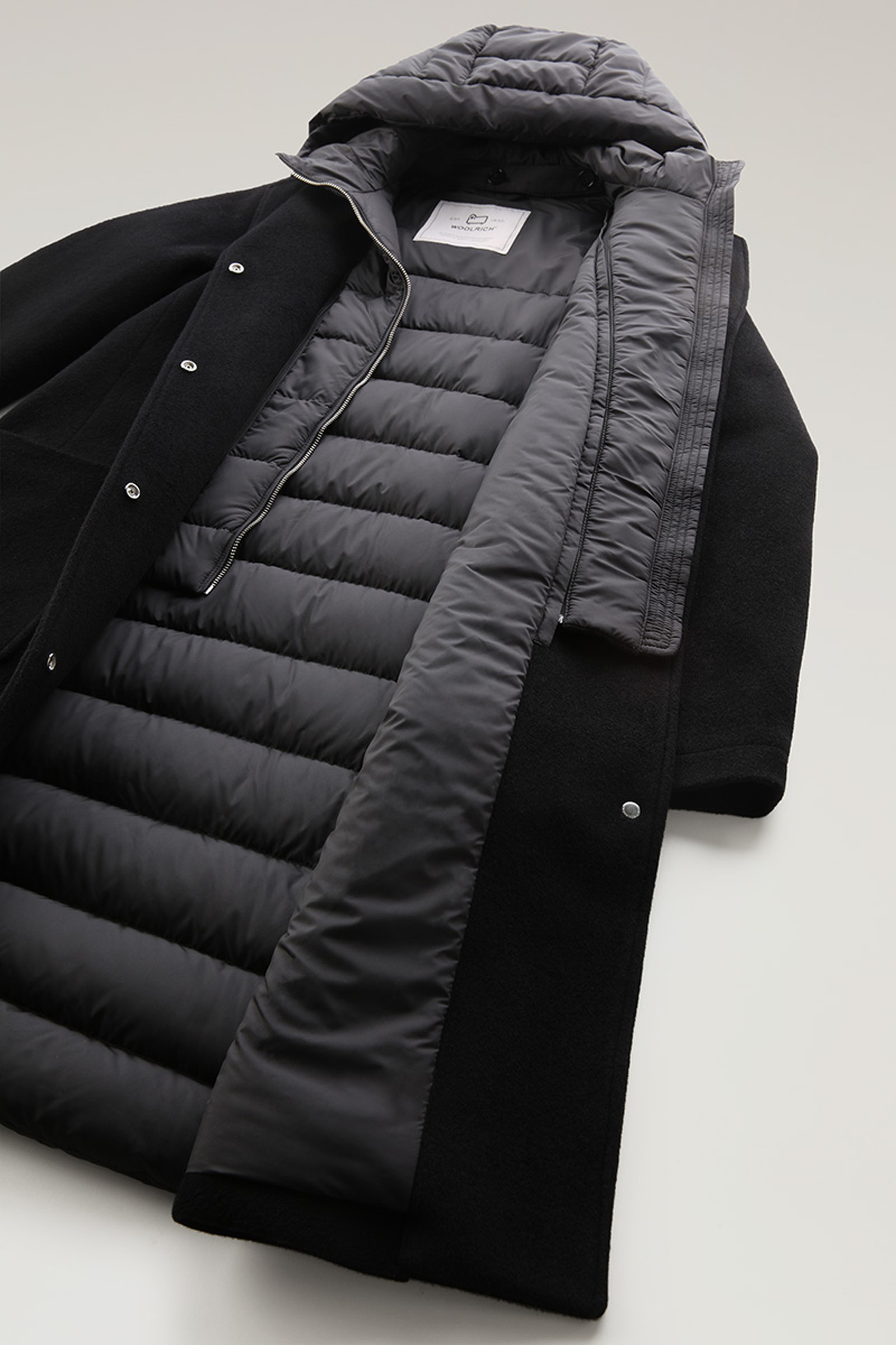 Women's Kuna Parka in Wool and Cashmere Blend Black | Woolrich USA