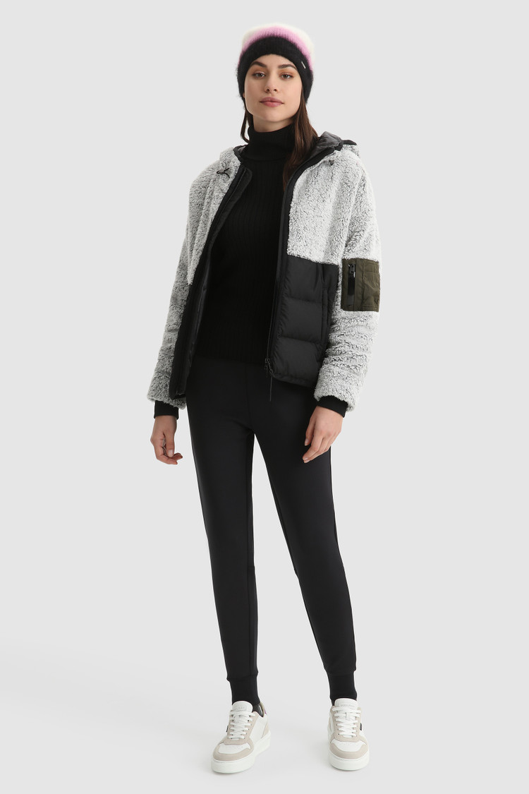 Sweat à capuche en polaire et nylon