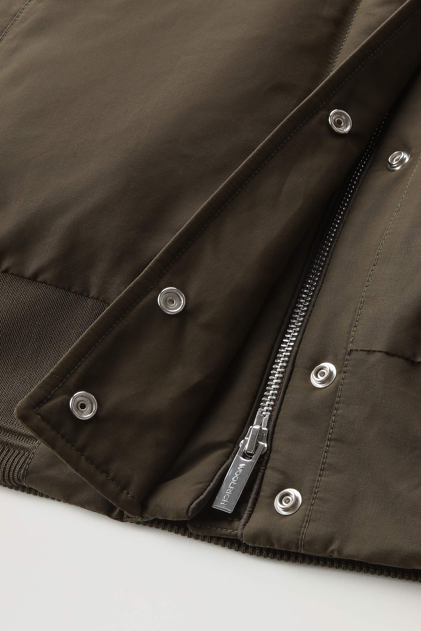 Weoka Bomber in Soft Ottoman Fabric Green photo 9 | Woolrich