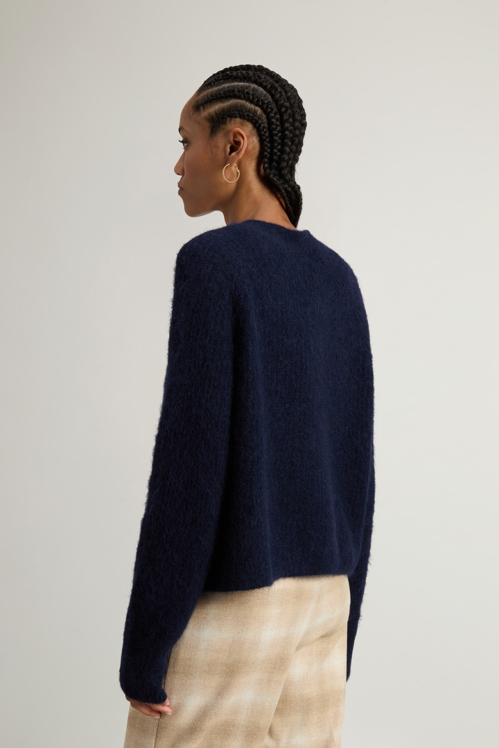 Stückgefärbter Cardigan aus Alpaka-Wollmischung Blau photo 3 | Woolrich