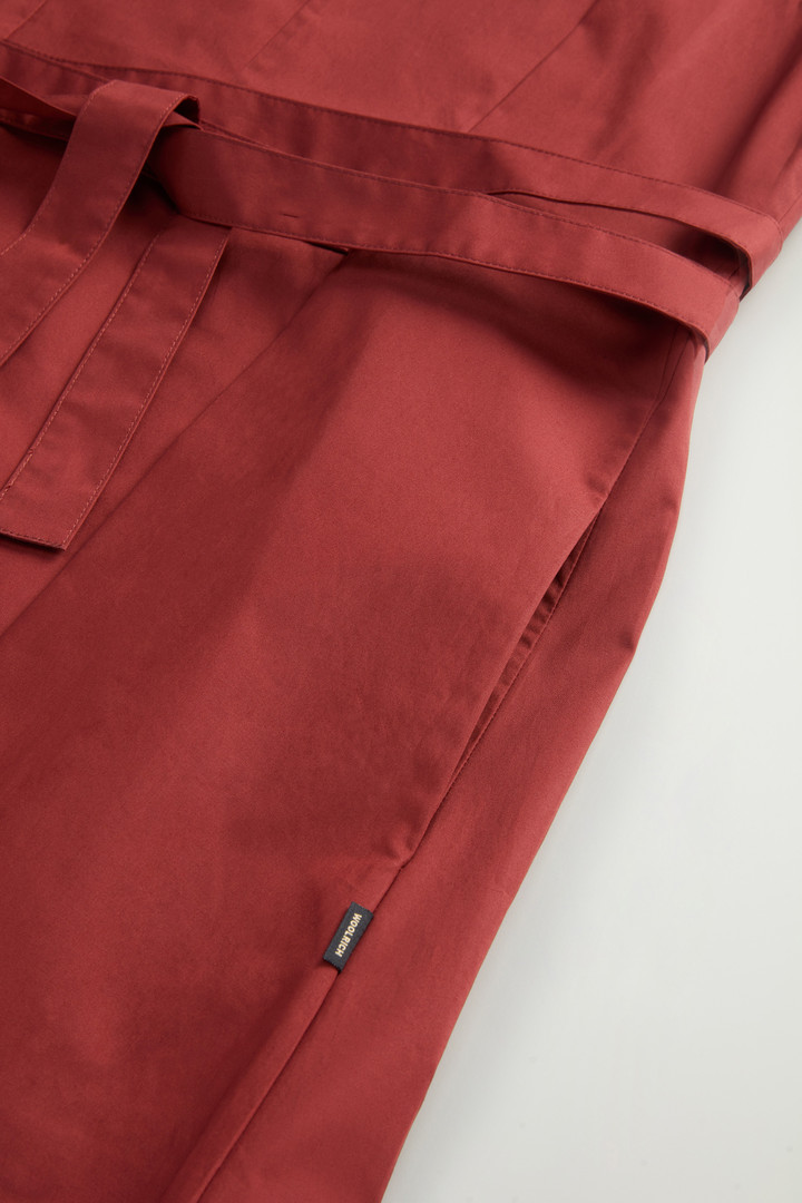 POPLIN BELTED DRESS Red photo 8 | Woolrich