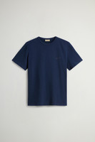 Tシャツ・カットソー WOOLRICH Navy blue cotton blend shirt CFWOTE0148MRUT2926-3827.jpg