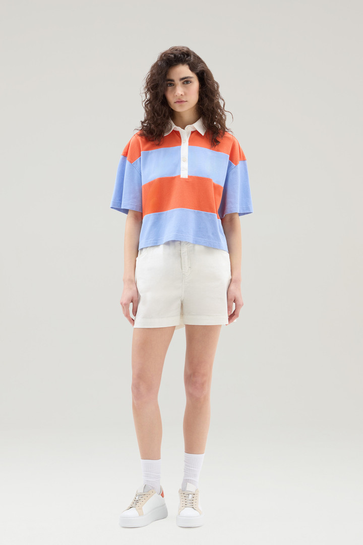 Bermuda Shorts in High-Waisted Stretch Cotton Twill White photo 2 | Woolrich