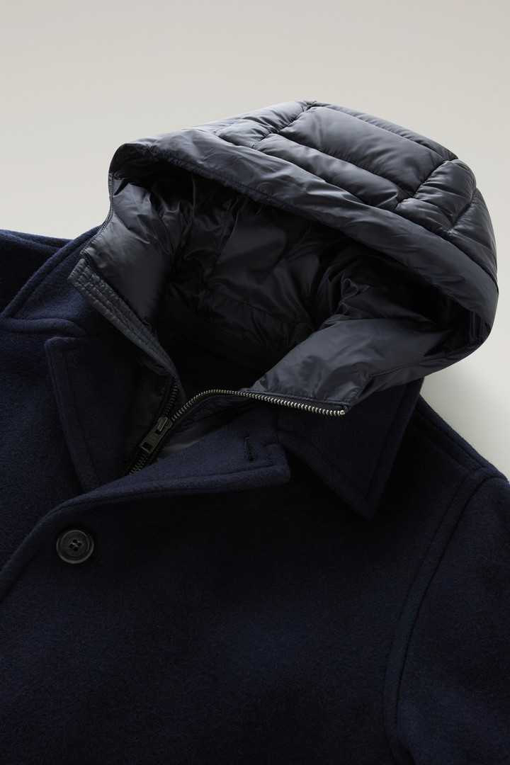 Coat in Recycled Italian Wool Blend Blue photo 2 | Woolrich