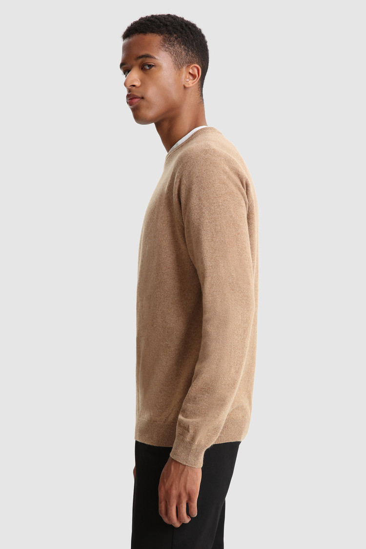 Luxe trui van kasjmieren garen met ronde hals
