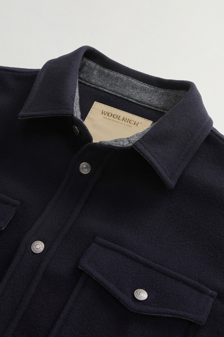 Alaskan Overshirt in Wool Blend Blue photo 6 | Woolrich