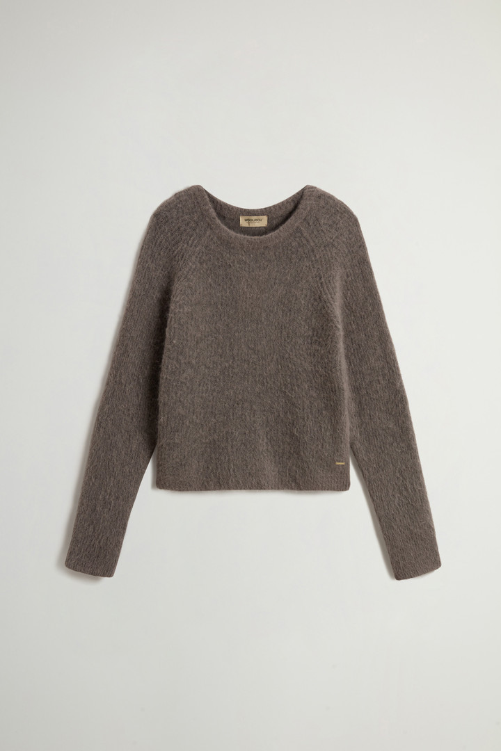 Stückgefärbter Pullover mit Rundhalsausschnitt aus Alpaka-Wollmischung Grau photo 5 | Woolrich