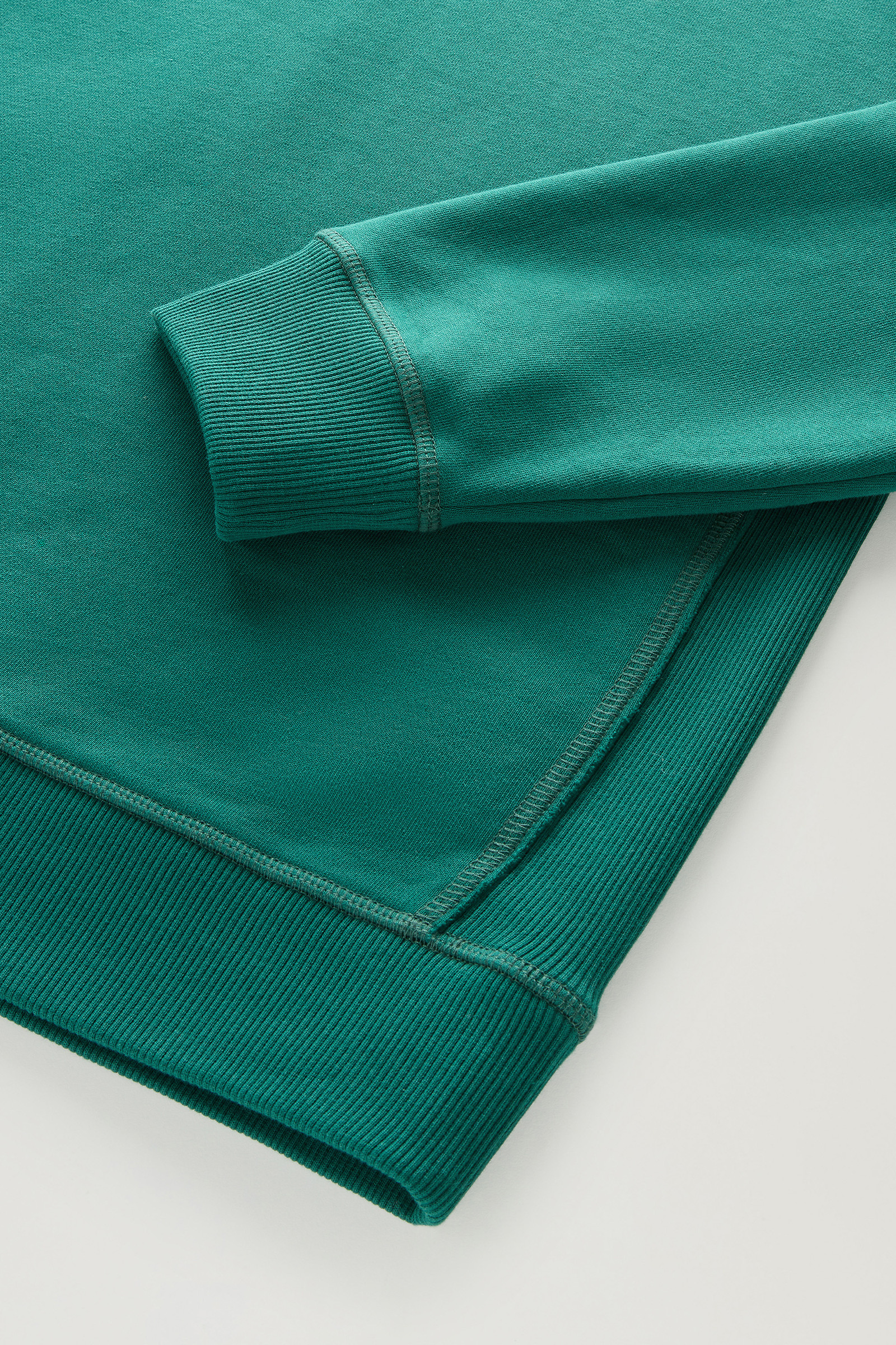 Pullover aus reiner Baumwolle mit Rundhalsausschnitt grün photo 7 | Woolrich