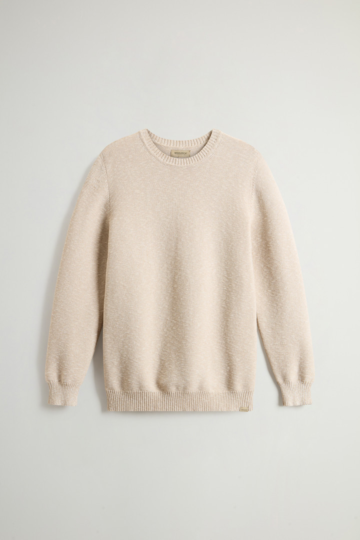 Crewneck Cotton-Blend Sweater Beige photo 5 | Woolrich