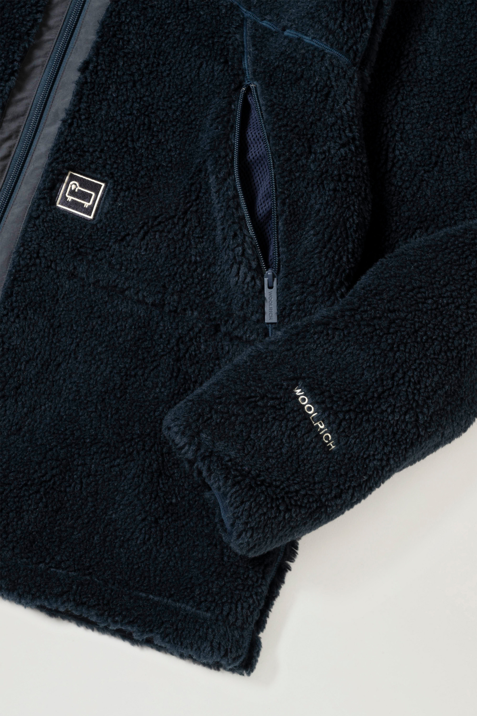 Terra Jacket in Wool Blend Sherpa Fleece Blue photo 5 | Woolrich