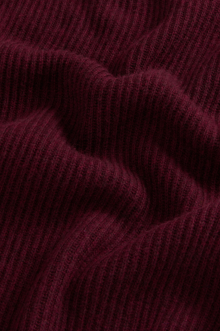 Half-Zipper Turtleneck Sweater in Wool and Cashmere Blend Red photo 6 | Woolrich