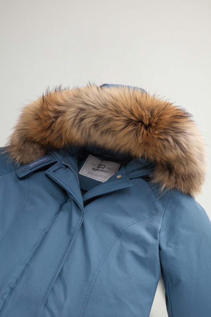 Arctic Parka in Ramar Cloth with Detachable Fur Trim Blue photo 7 | Woolrich