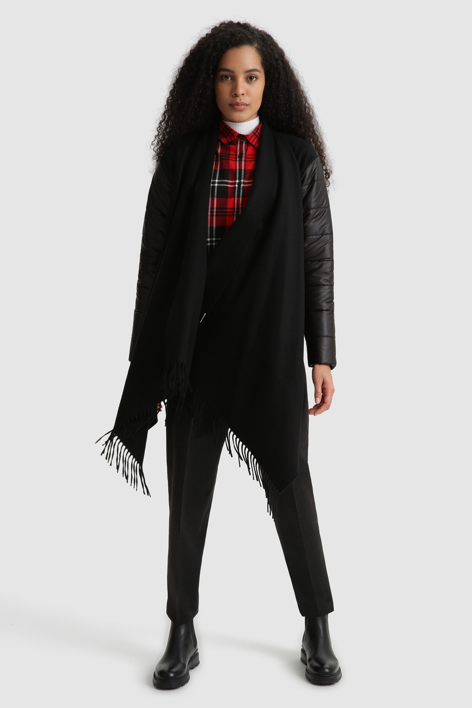 Cotton Flannel Shirt with Check Pattern Red photo 2 | Woolrich