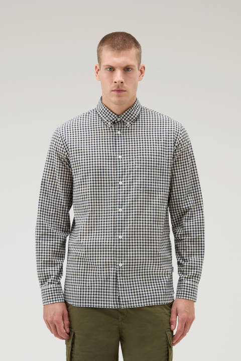 Checked Madras Shirt in Pure Cotton Blue | Woolrich