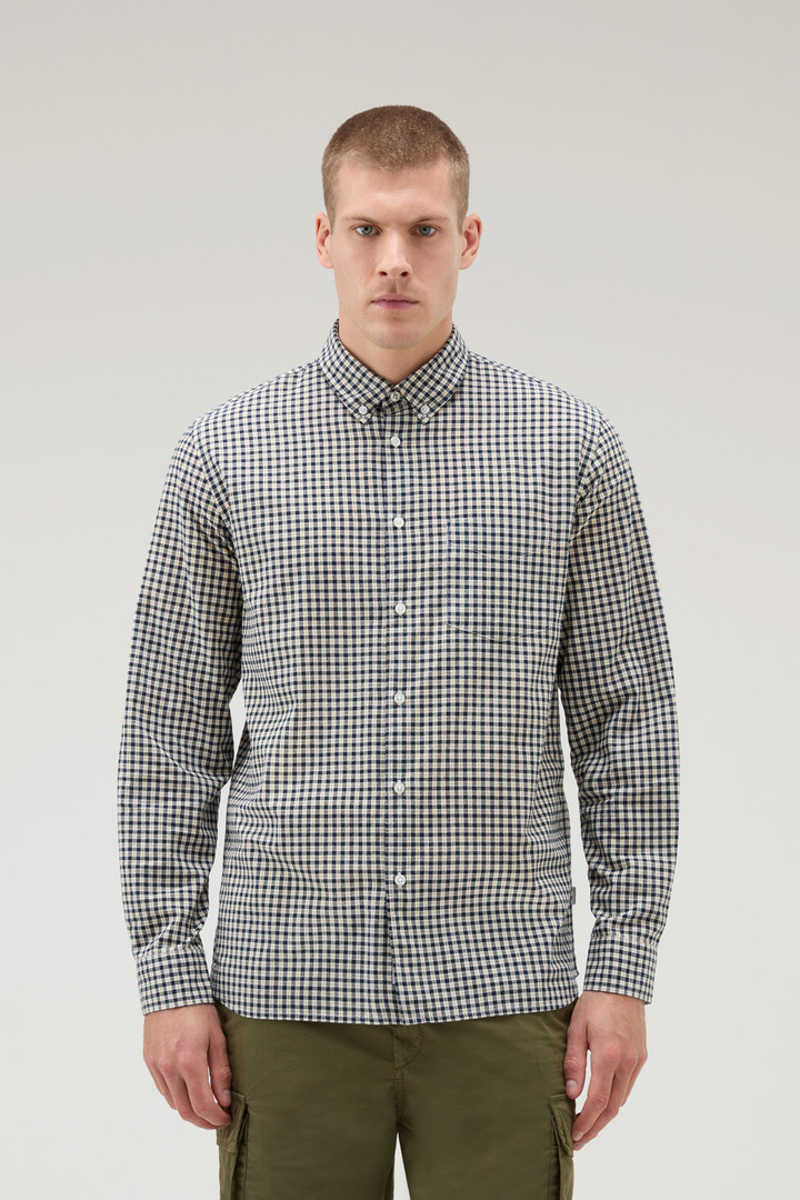 Checked Madras Shirt in Pure Cotton Blue photo 1 | Woolrich