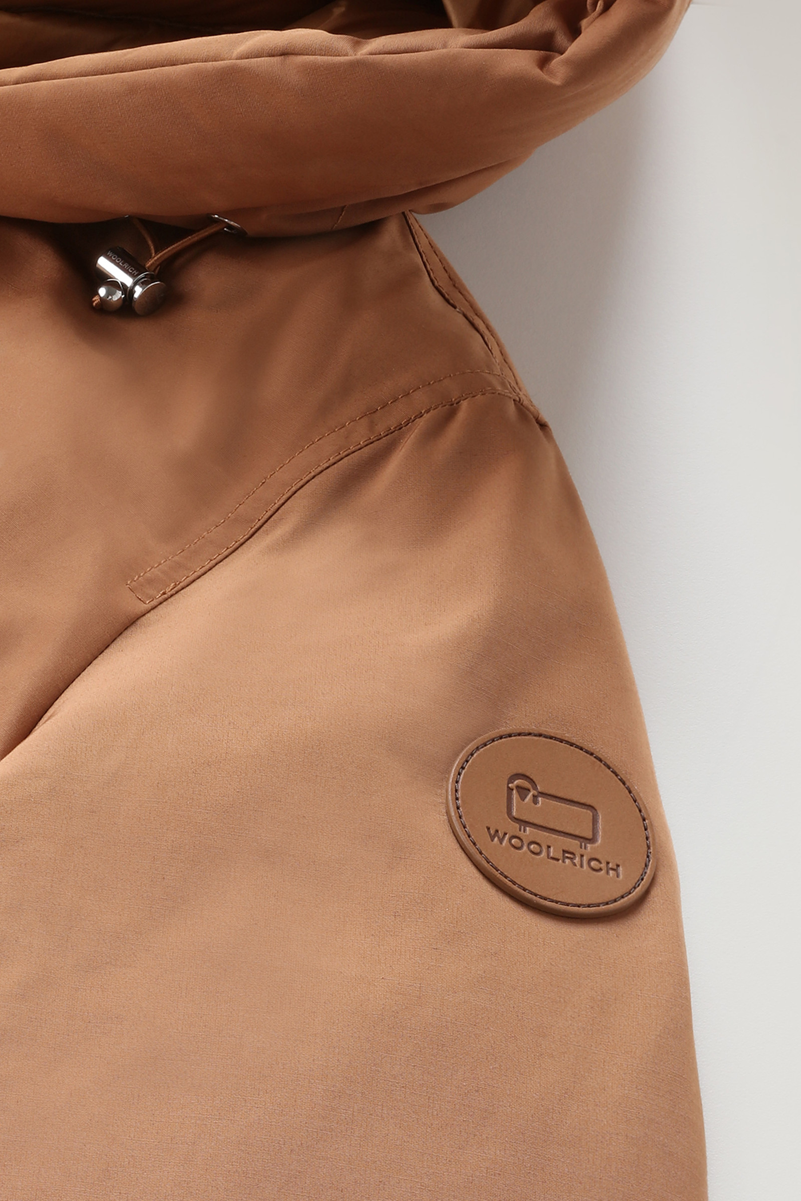 Weoka Bomber in Soft Ottoman Fabric Brown photo 7 | Woolrich