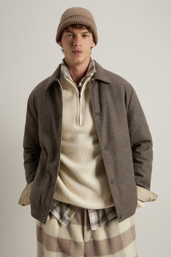 Giacca a camicia Keating in misto lana italiana riciclata Marrone photo 9 | Woolrich