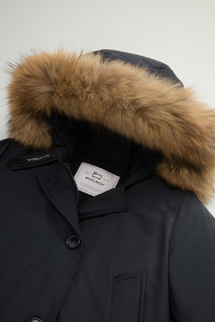 Arctic Parka in Ramar Cloth with Four Pockets and Detachable Fur Blue photo 7 | Woolrich