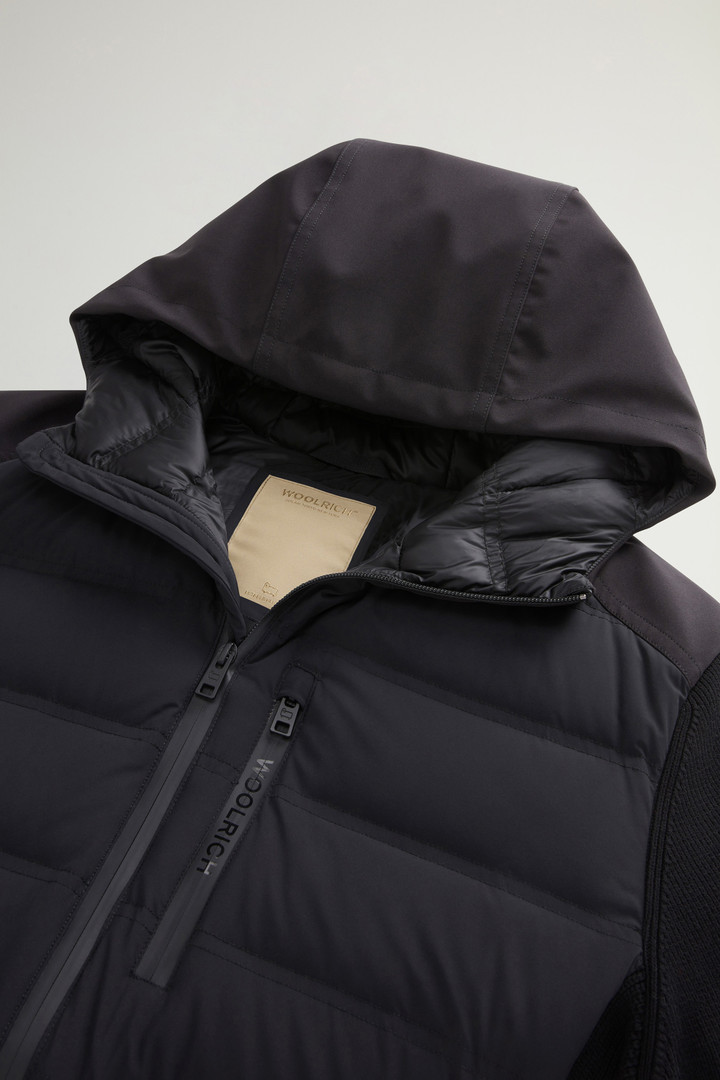 Bering Hybrid Jacket in Stretch Nylon with Matte Finish Black photo 6 | Woolrich