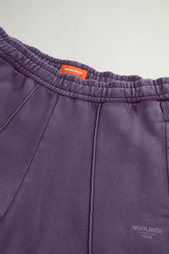 Teen Girls’ Garment-Dyed Pants in Pure Cotton Fleece Purple photo 2 | Woolrich