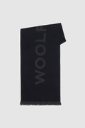 Wool scarf with maxi Woolrich logo