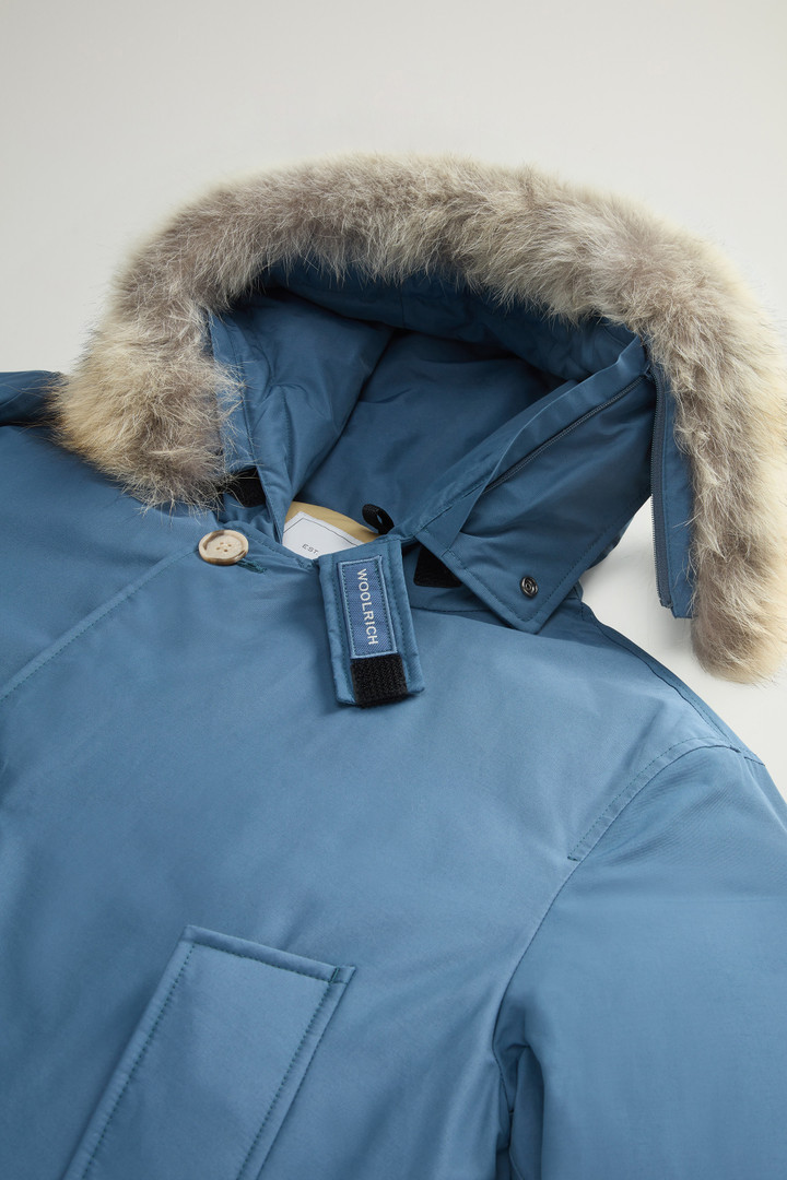 Arctic Parka in Ramar Cloth with Detachable Fur Trim Blue photo 7 | Woolrich