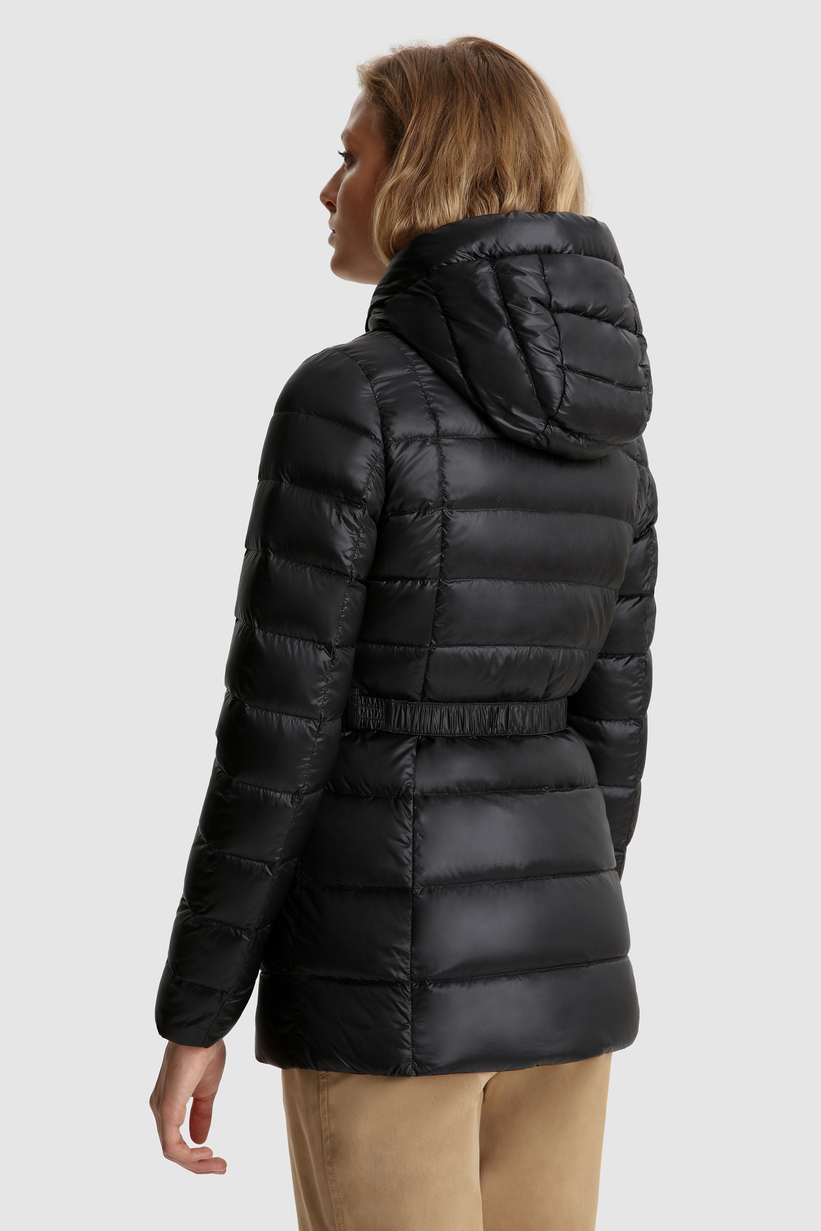 Steppjacke Abbie aus Nylon-Satin mit Kapuze