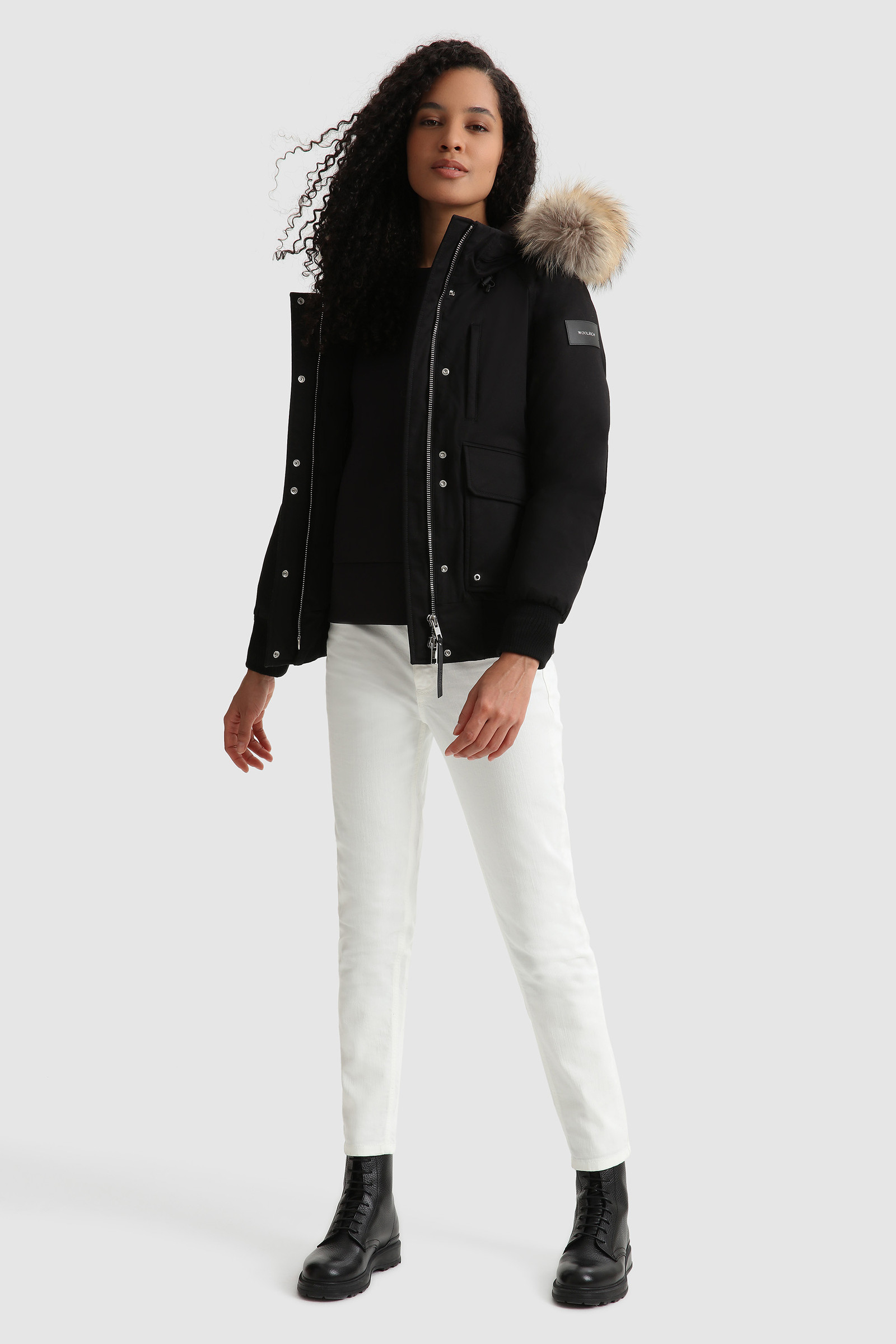 Bomber Yetna con pelliccia removibile nero photo 2 | Woolrich