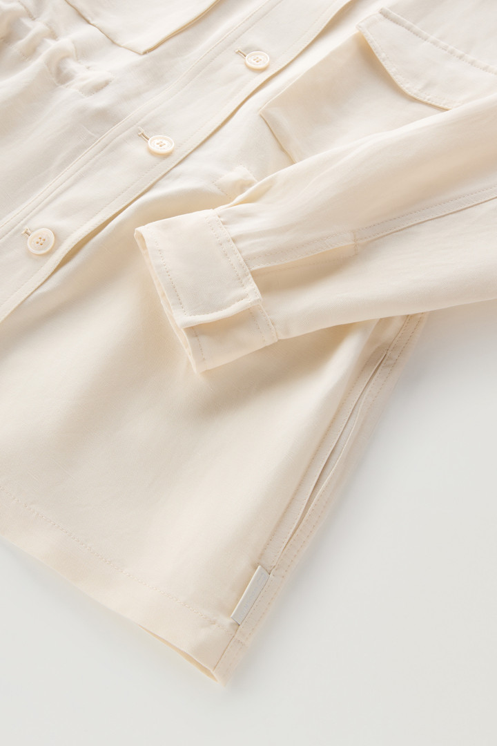 Overshirt in Linen Blend White photo 7 | Woolrich
