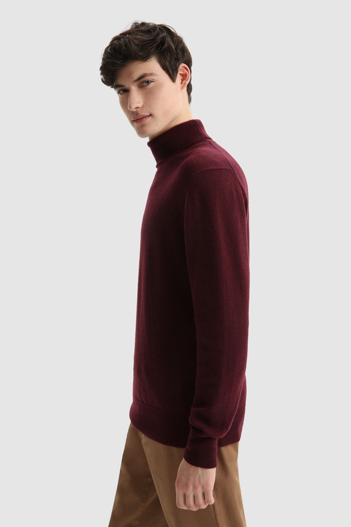 Men's Super Geelong wool Turtleneck Sweater Red | Woolrich