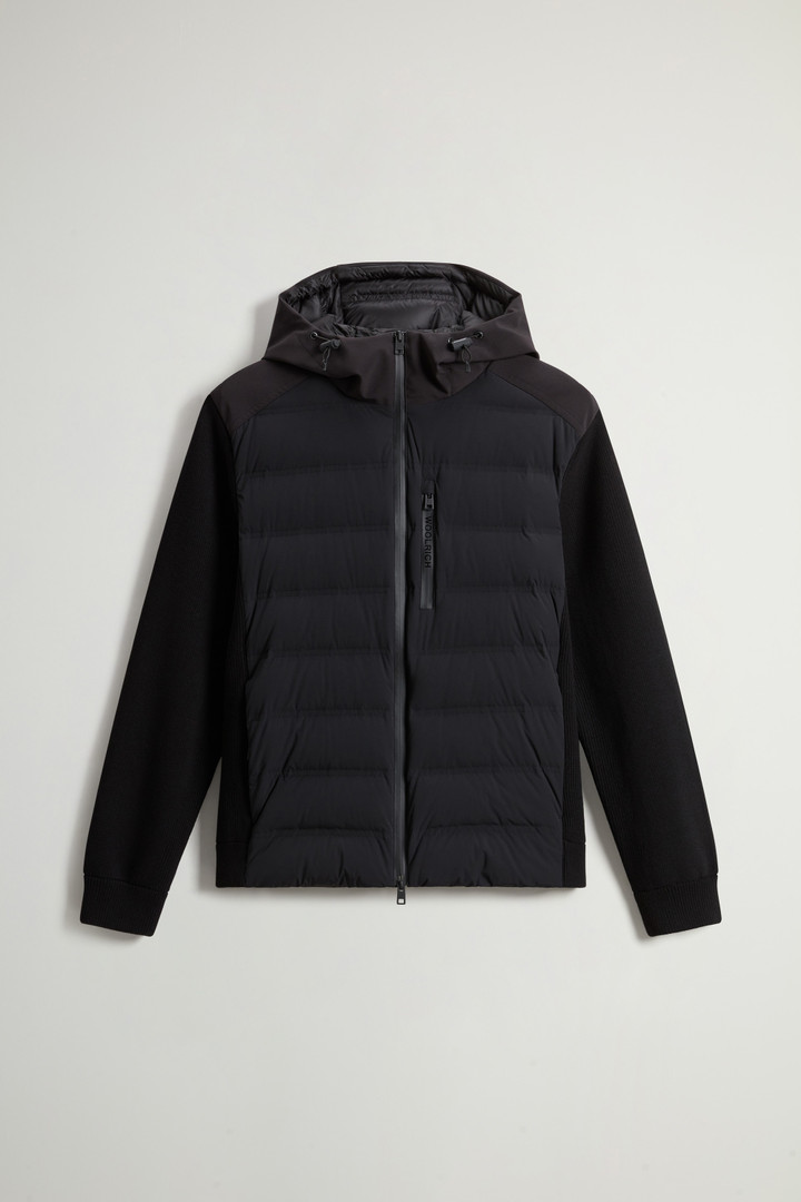 Bering Hybrid Jacket in Stretch Nylon with Matte Finish Black photo 5 | Woolrich