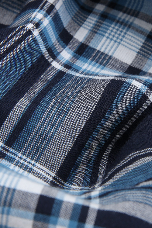 Camicia da bambino button-down in popeline blu photo 2 | Woolrich