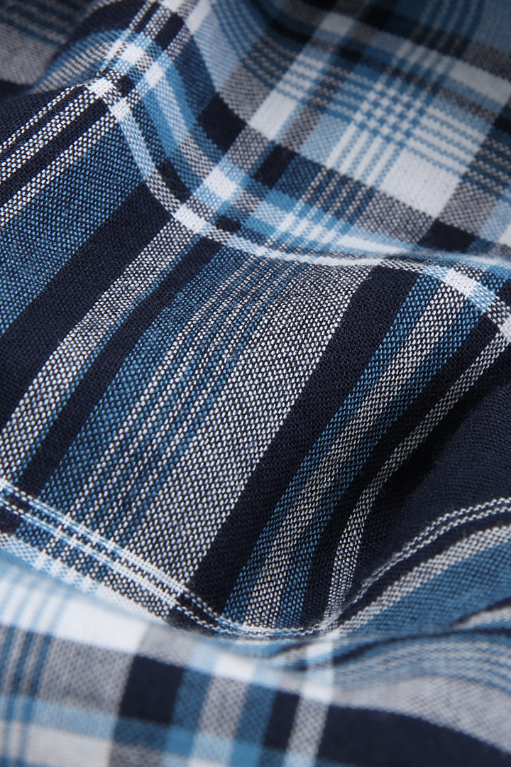 Chemise en popeline à boutons pour garçon bleu photo 6 | Woolrich