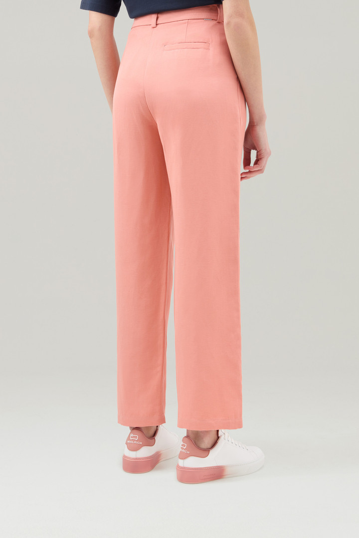 Belted Pants in Linen Blend Pink photo 3 | Woolrich