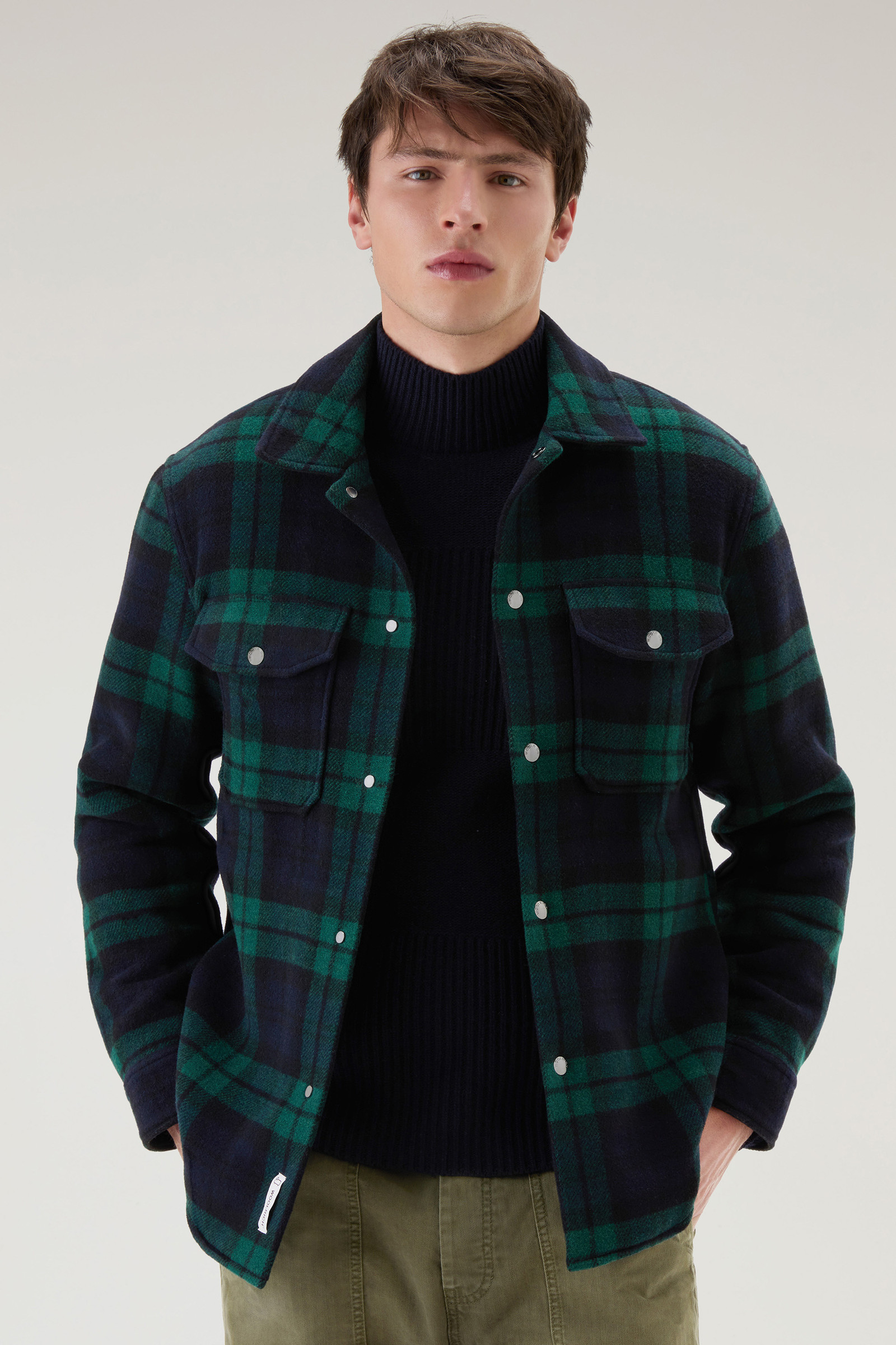 Overshirt with Detachable Padded Bib and Hood Black photo 4 | Woolrich