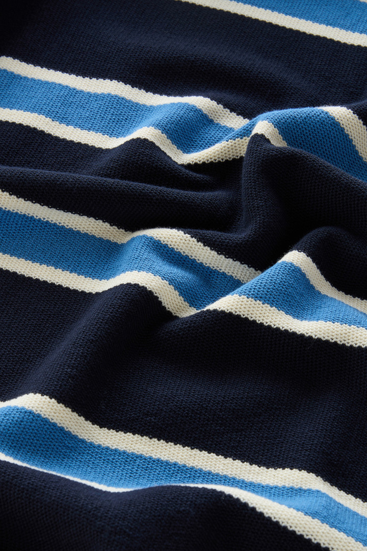 Long-Sleeved Knit Polo Blue photo 8 | Woolrich