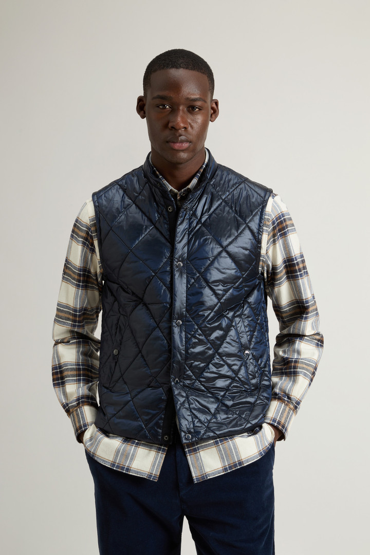 Yarn-Dyed Quilted Nylon Vest Blue photo 1 | Woolrich