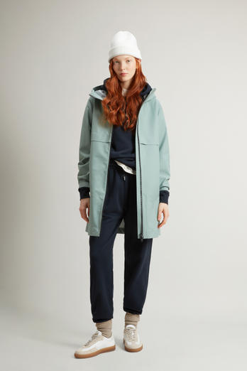 Wasserdichter Parka aus Light Stretch Grün | Woolrich