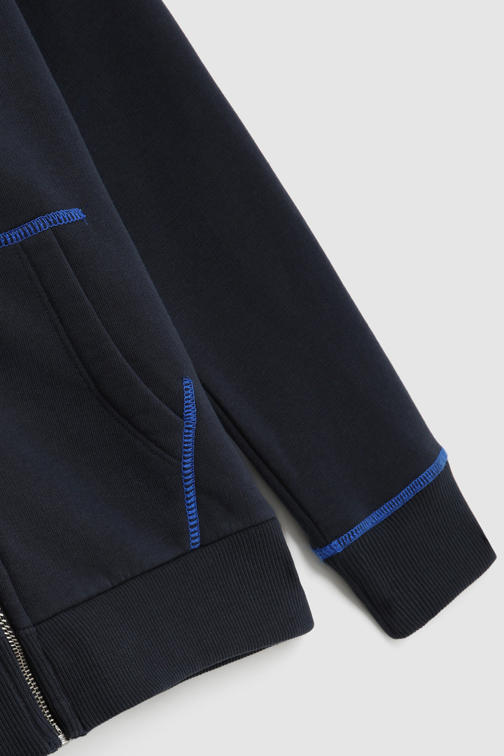 Felpa full-zip da bambino con logo vintage ricamato