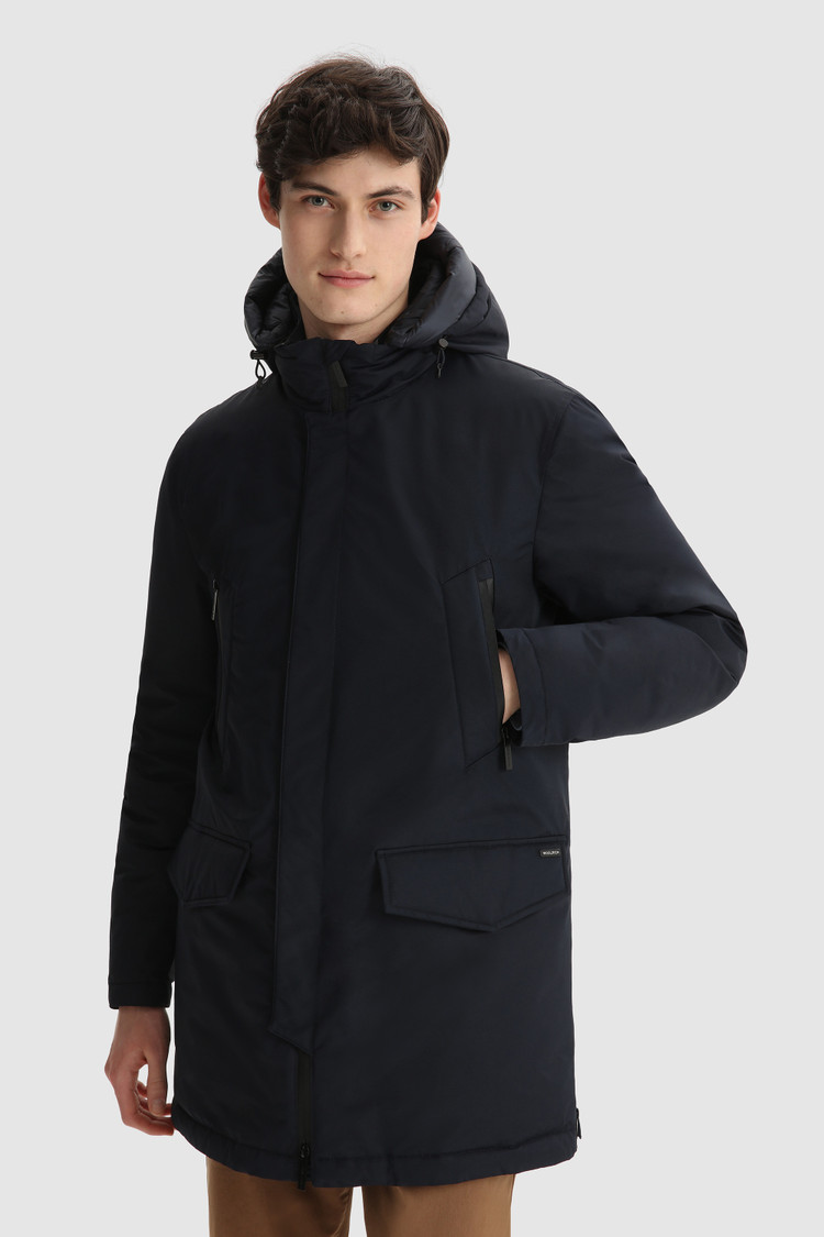 Polarguard Parka in mixed nylon and Italian wool