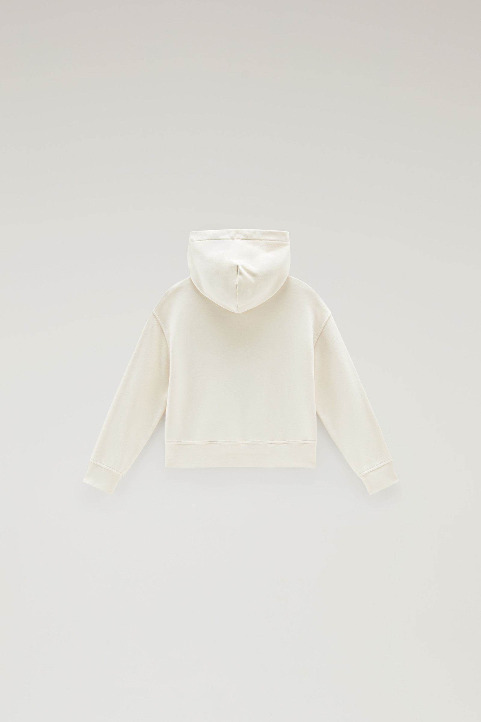 Kapuzenpullover-Essential aus reiner Baumwolle für Mädchen weiß photo 2 | Woolrich