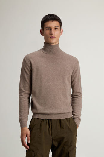 Pure Wool Turtleneck Sweater Brown | Woolrich