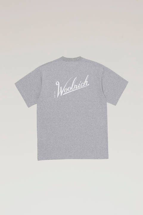 T-shirt in COOLMAX con stampa Grigio | Woolrich