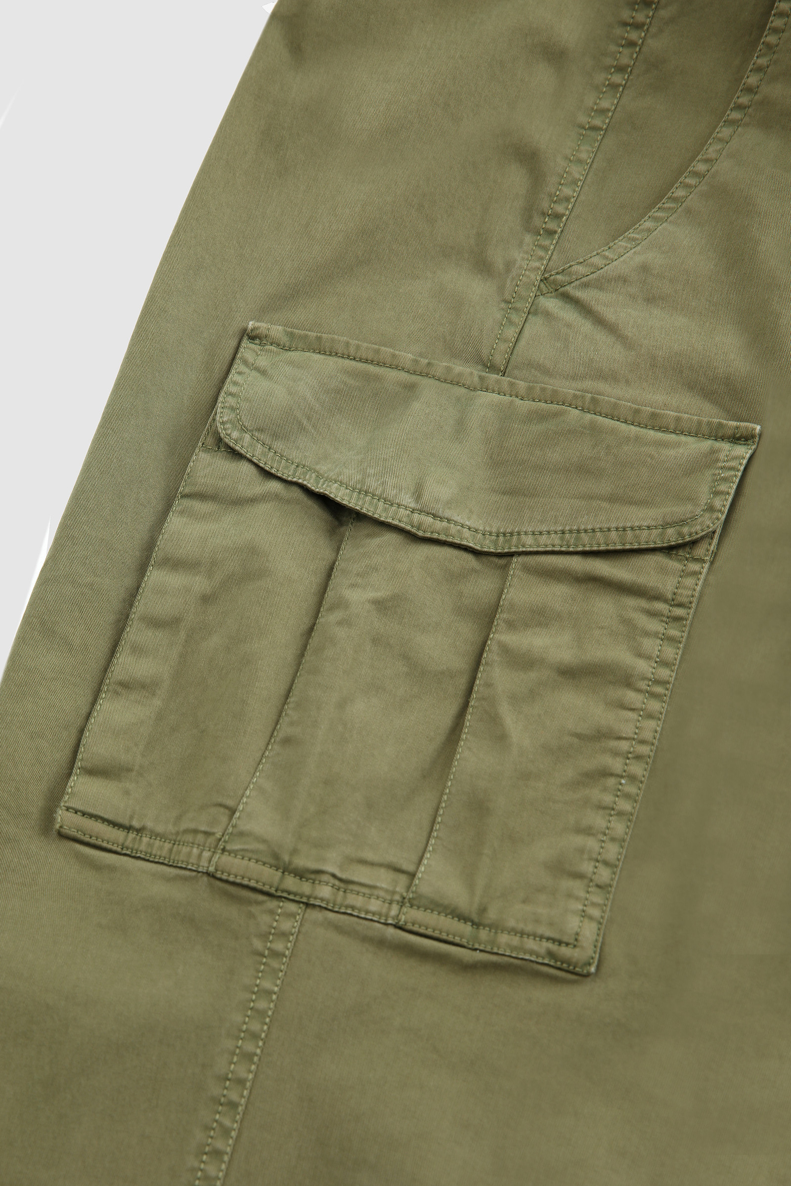 Garngefärbte Cargohose Grün photo 7 | Woolrich