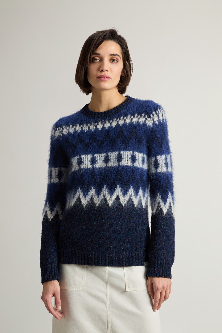 Fair Isle Sweater in Wool Blend Blue photo 1 | Woolrich